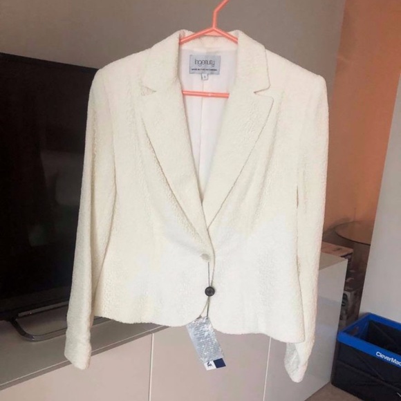 NWT Ingenuity Women's Size 8 White Cream Blazer - Picture 1 of 1